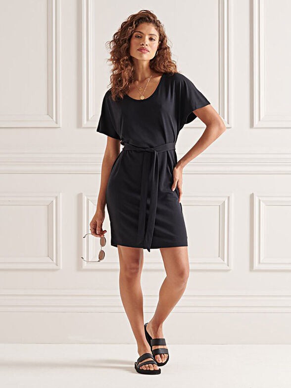 Mini dress with belt - 4