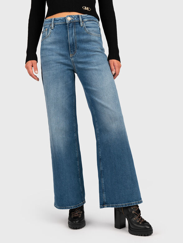 Jeans with logo detail and wide leg - 1