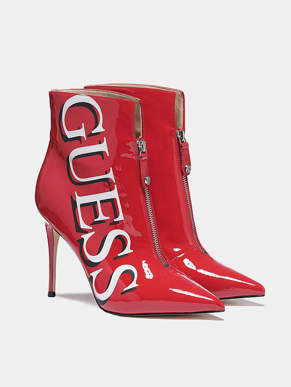 ORBIT Red ankle boots with logo print - 2