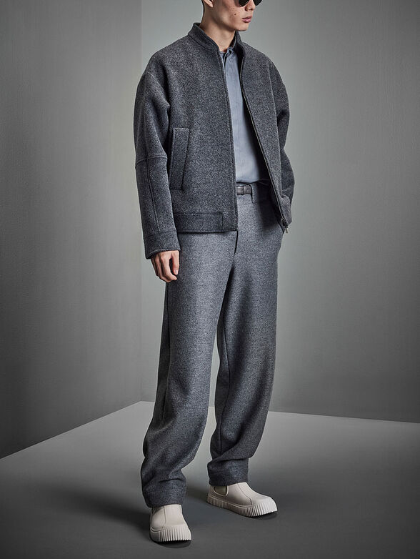 Wool and cashmere straight trousers - 6