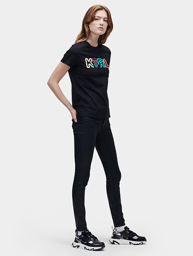 JELLY black T-shirt with logo detail  - 5