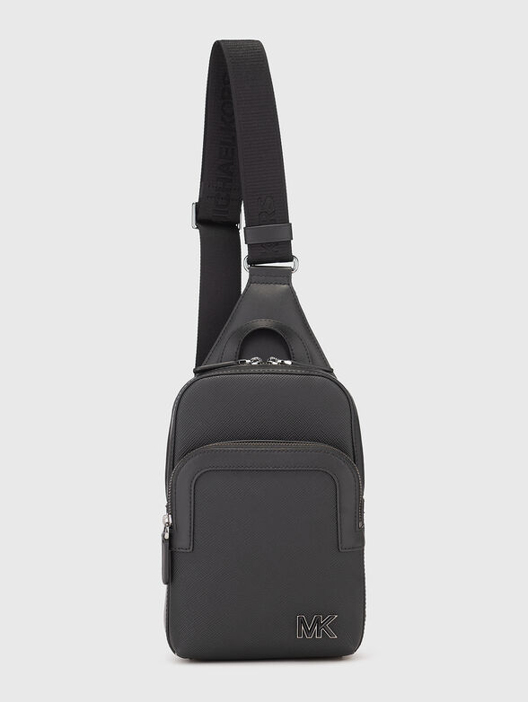 Leather crossbody bag with logo - 1