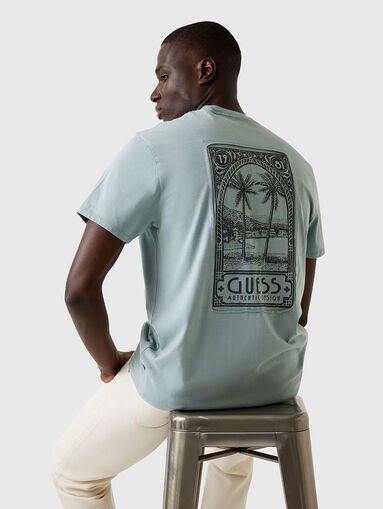 ECRU cotton T-shirt with accent print - 5