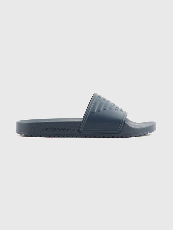 Slippers with contrasting logo - 1