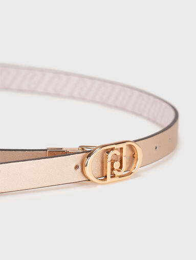 Reversible belt with metal buckle monogram - 5