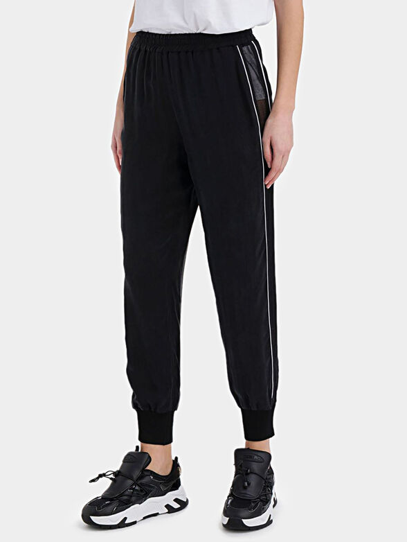 Black sweatpants with mesh sides - 4