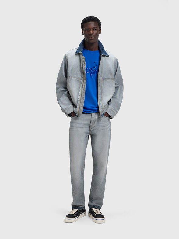 TALIAN denim jacket with zip - 2