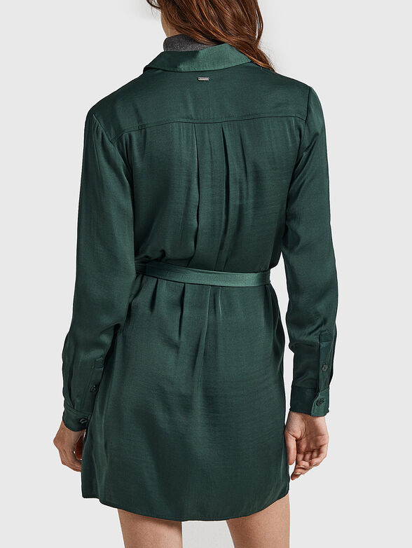 Mini dress type shirt in dark blue color - 2