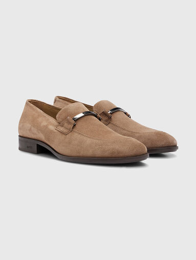COLBY suede loafers with metal accent - 2