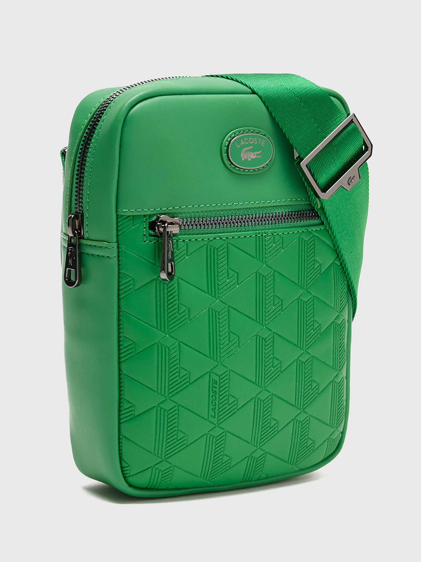Black bag with monogram logo brand LACOSTE