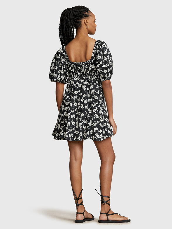 IZY cotton mini dress with puff sleeves - 2