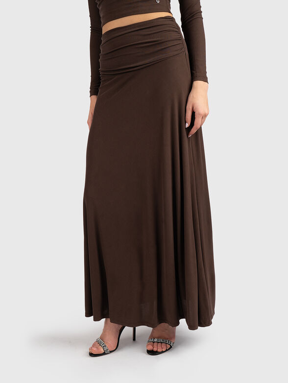 MILENA JEWEL draped maxi skirt - 1