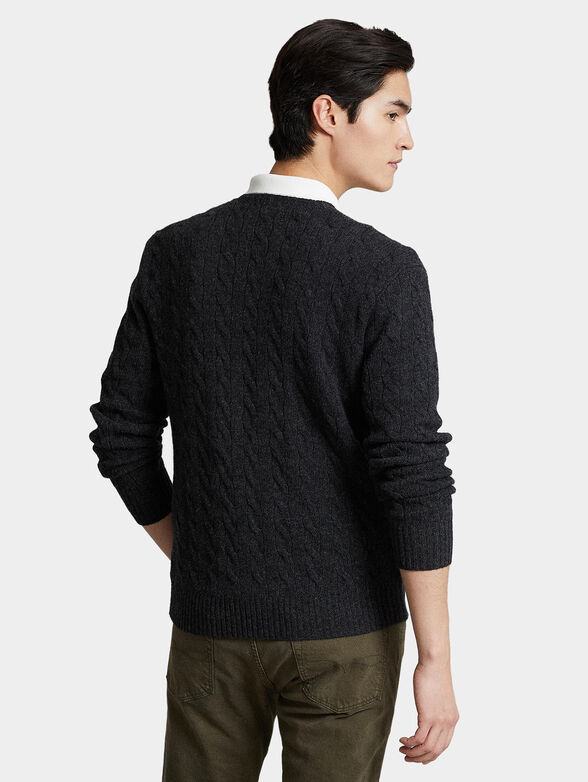 Grey sweater with logo embroidery - 2