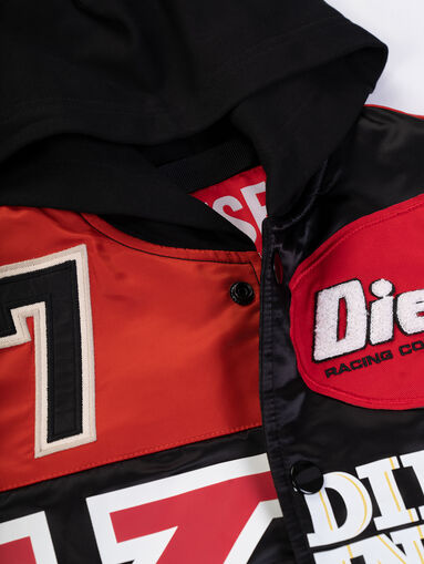 Bomber jacket with hood and art details - 3