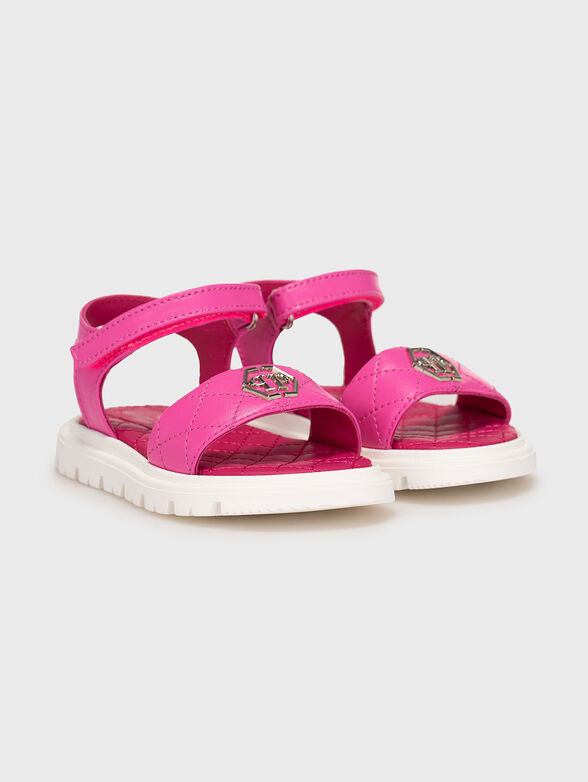 Fuxia sandals with logo details - 2