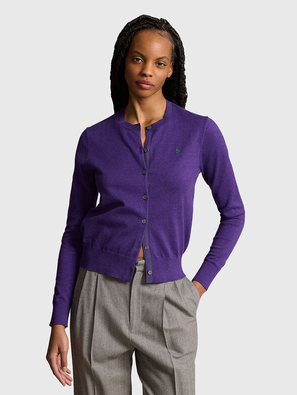 Cotton blend cardigan - 1