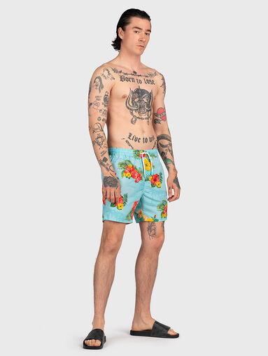 HAWAII beach shorts with floral print - 5