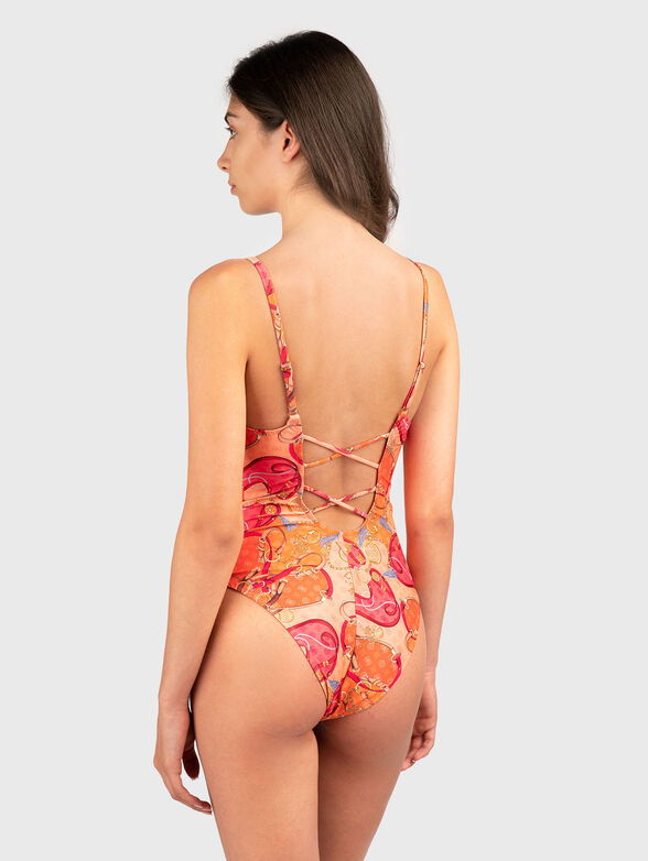 One piece swimsuit with accent print - 2
