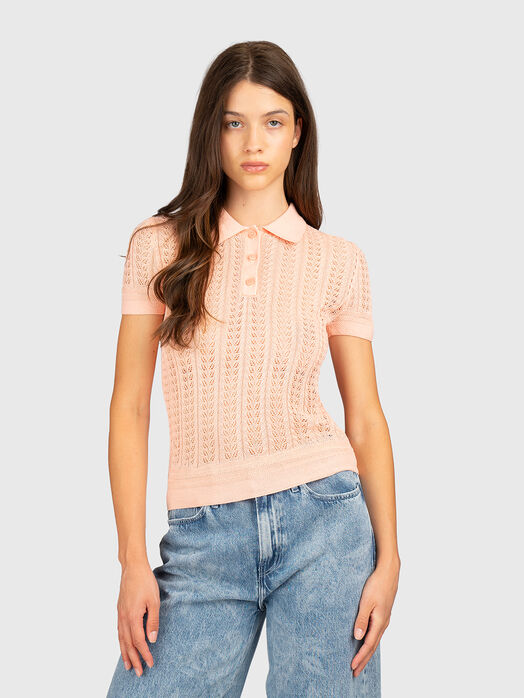 Fitted short-sleeved sweater