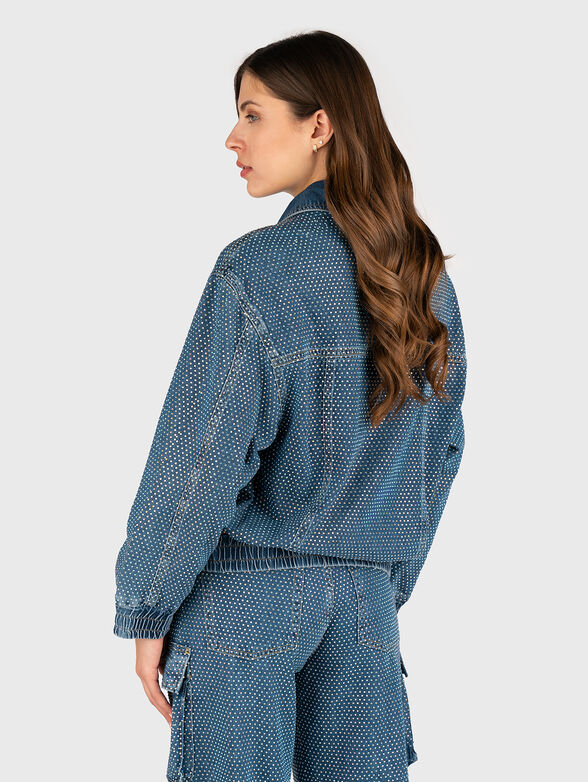 Denim jacket with rhinestones - 3