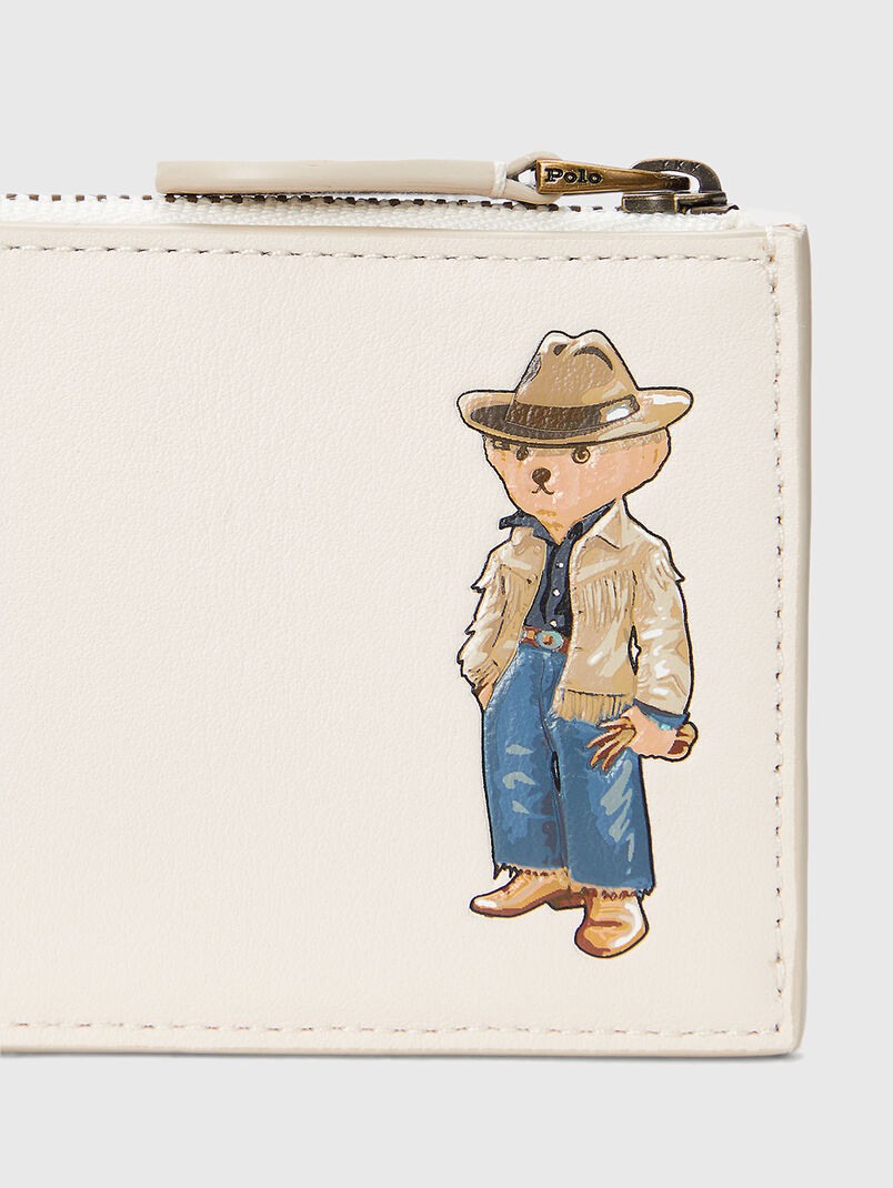 Leather card holder with Polo Bear print - 3