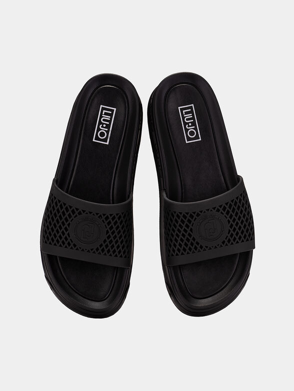 Black sliders with branded band - 6