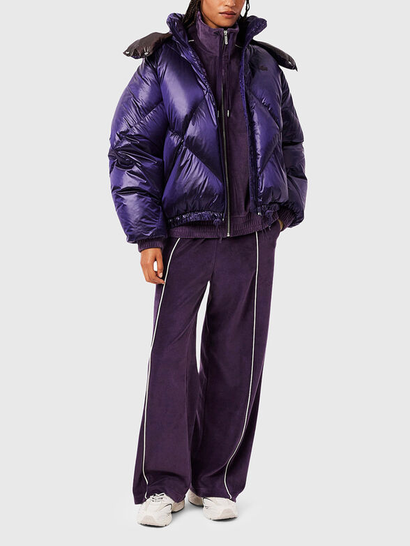 Velvet trousers with contrast trim - 6