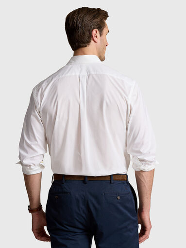 Cotton shirt with logo embroidery - 3