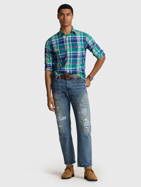 Plaid shirt made of cotton fabric - 2