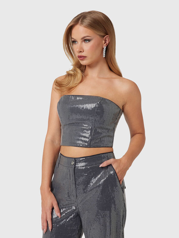 CASSIA bustier with sequins - 1