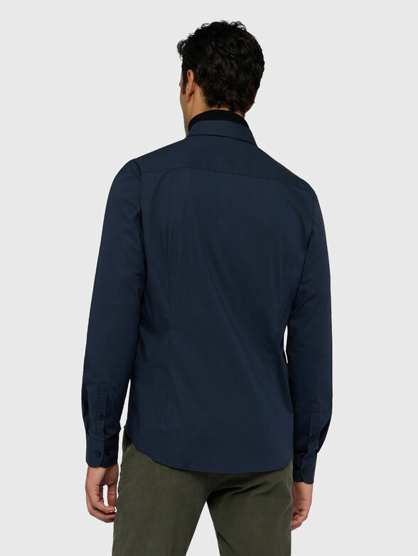 Cotton shirt with logo embroidery - 3