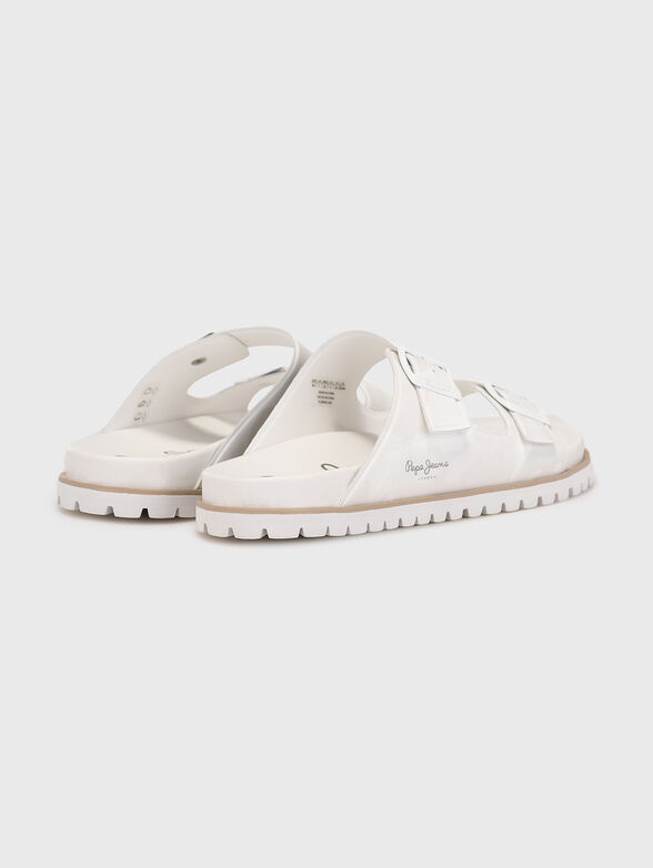 White sandals with metal details - 3