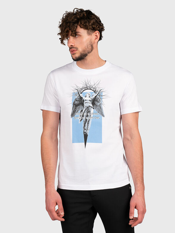 Cotton T-shirt with accent print - 0