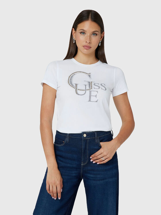 Black T-shirt with rhinestones  - 1