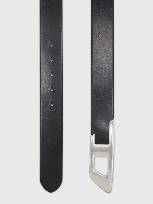 Leather belt with a silver buckle - 2