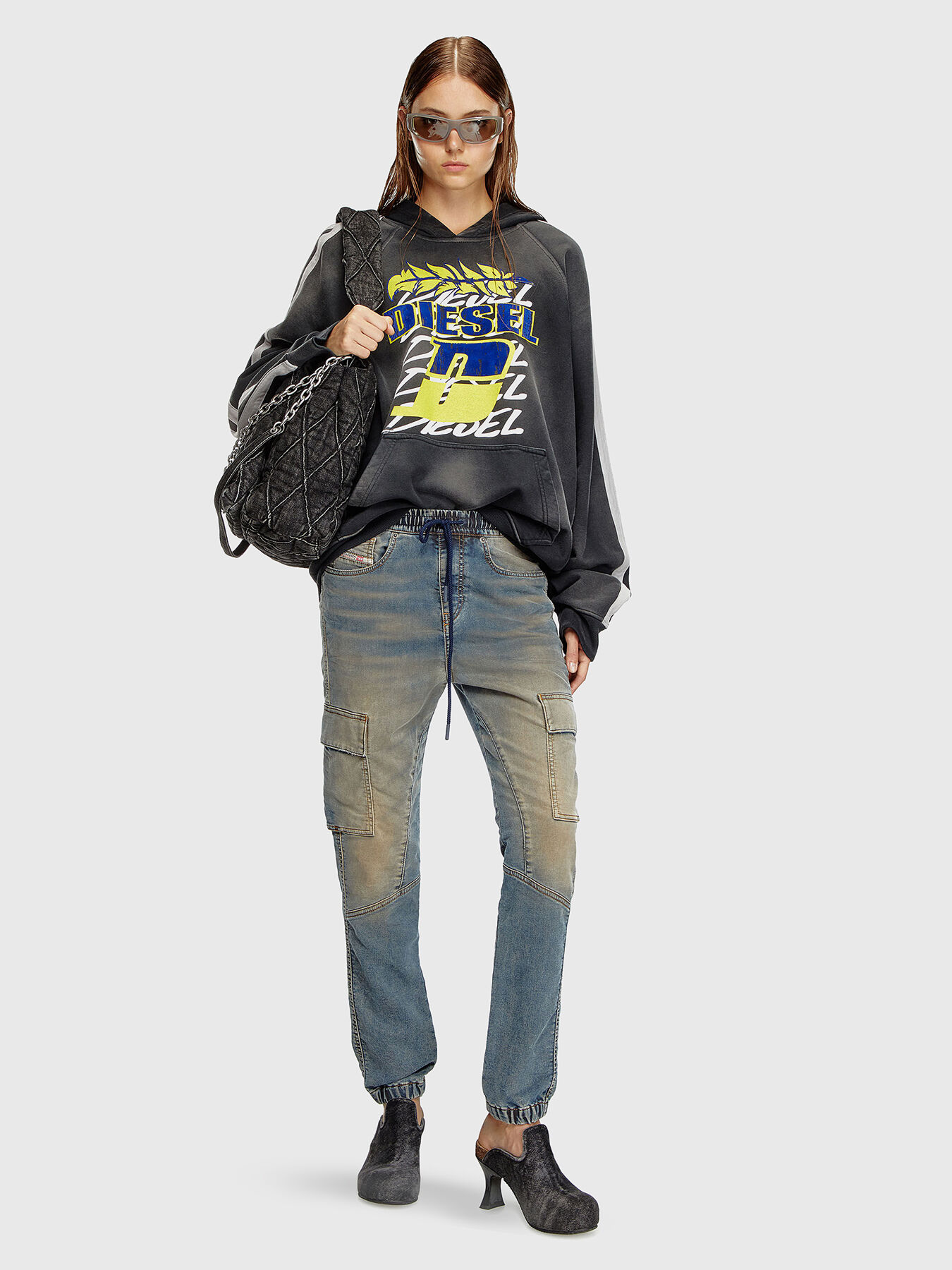 2051 D-URSY JOGG jeans with elastic waist and ties brand DIESEL