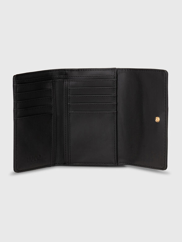 Beige wallet with golden logo - 3