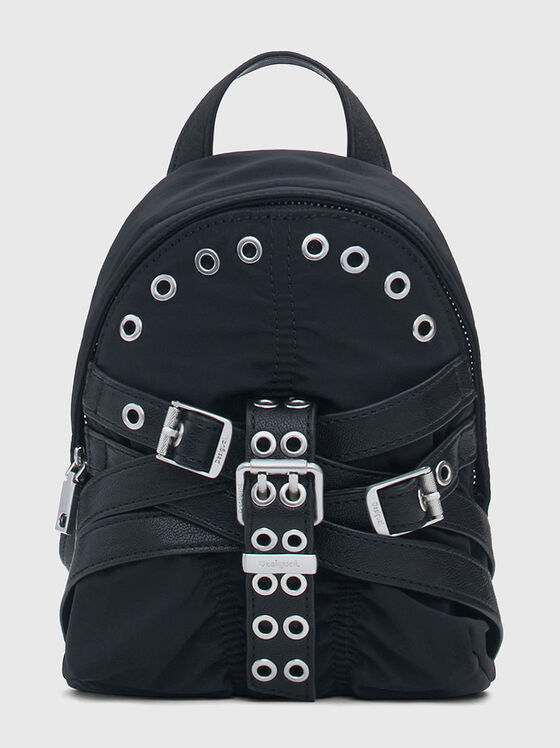 Mini nylon backpack with studs - 1