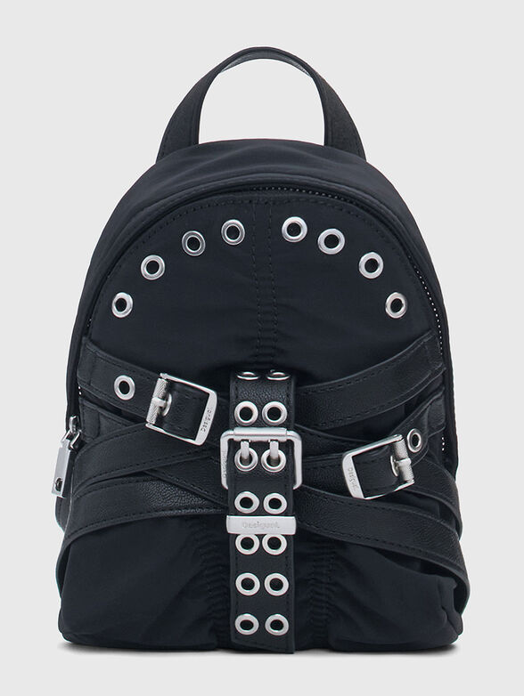 Mini nylon backpack with studs - 1