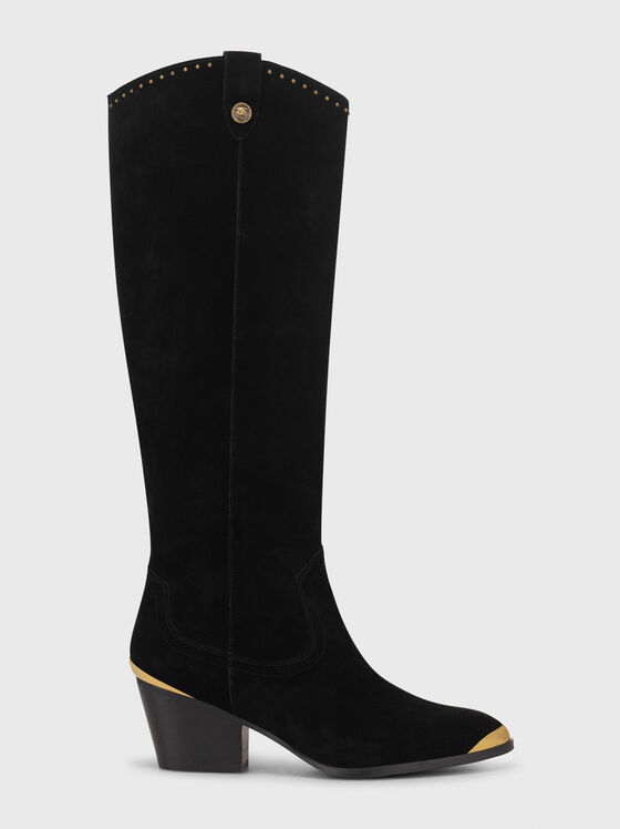Black boots with gold accents  - 1