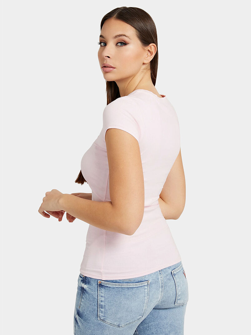 T-shirt with openwork logo - 3