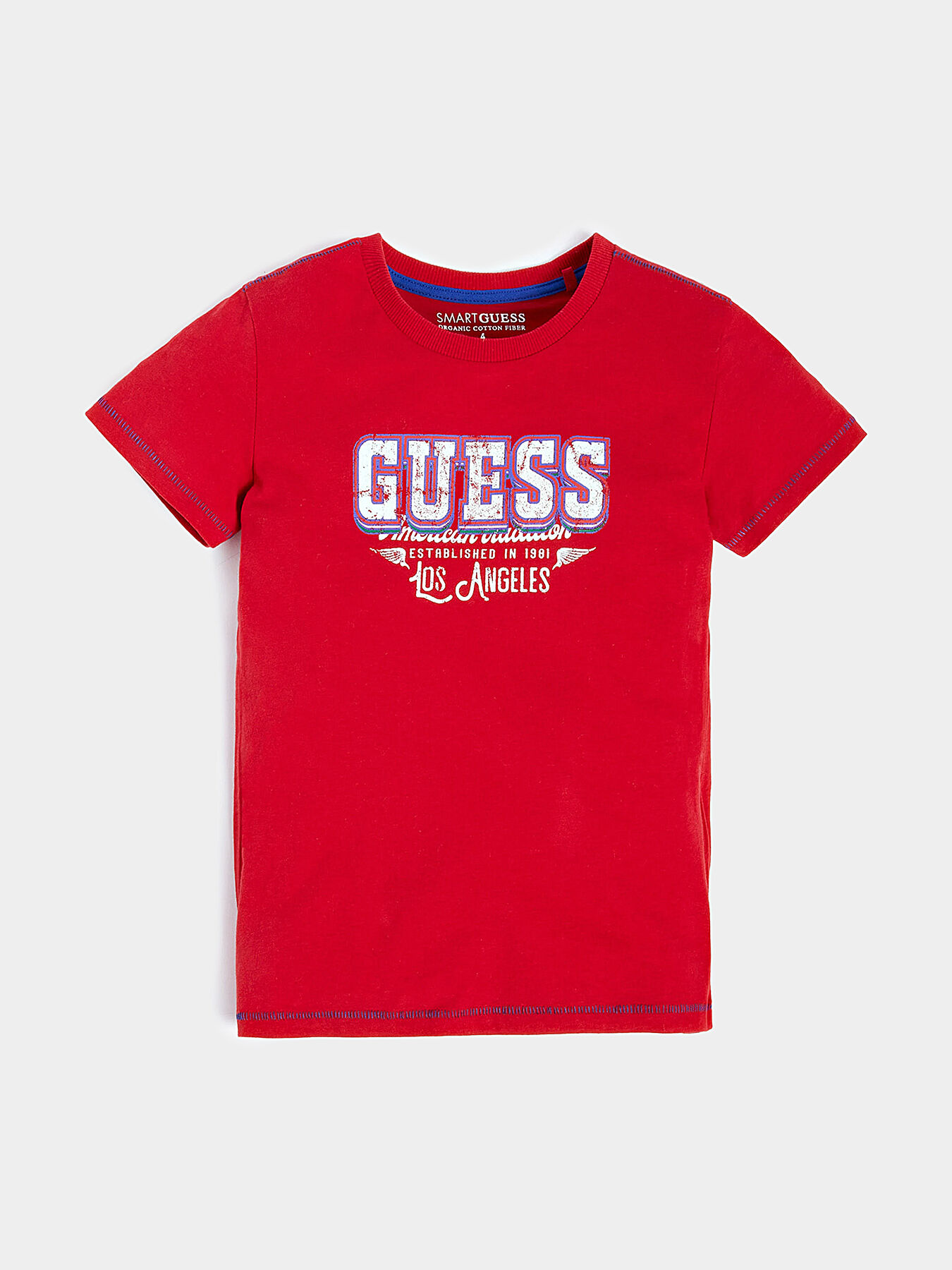 Guess blue and red shirt clearance