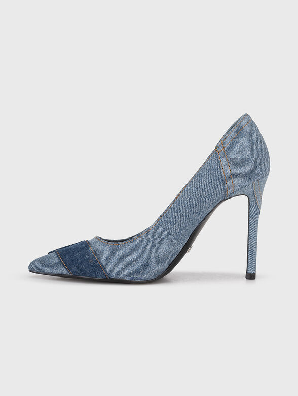 AVEL heeled shoes with denim texture - 4