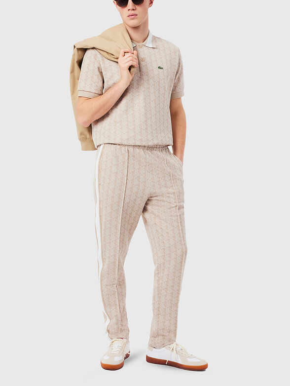 Polo shirt with accent collar in green - 2