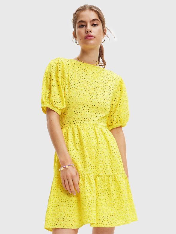 LIMON white dress with accent back - 1