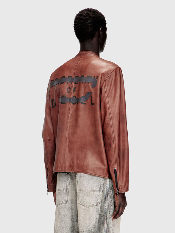 L-TAD-BKBX leather biker jacket with accent back - 2