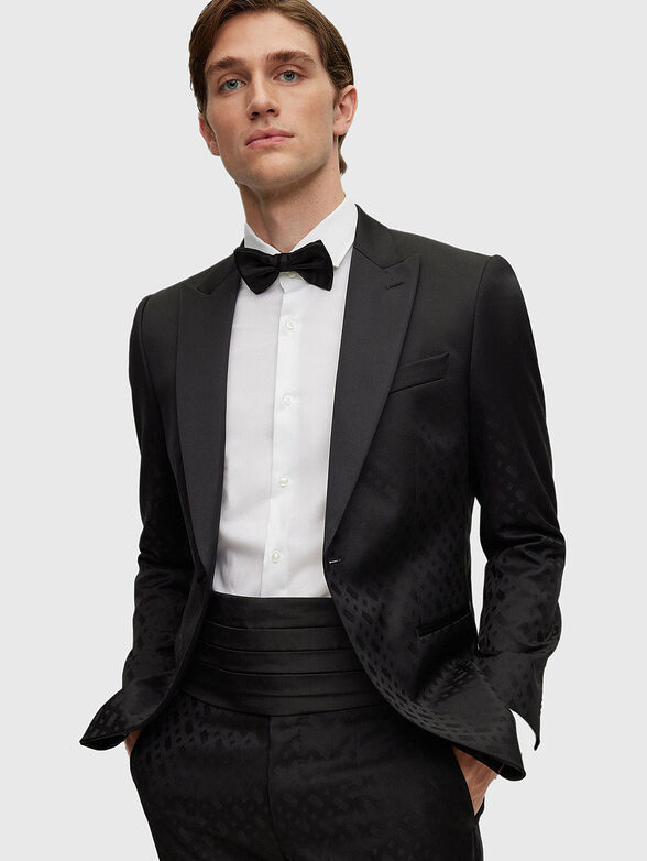 Black two-piece wool suit - 4