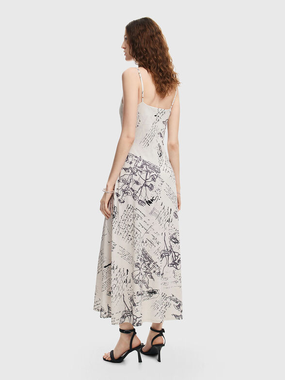 Newspaper print maxi dress - 2