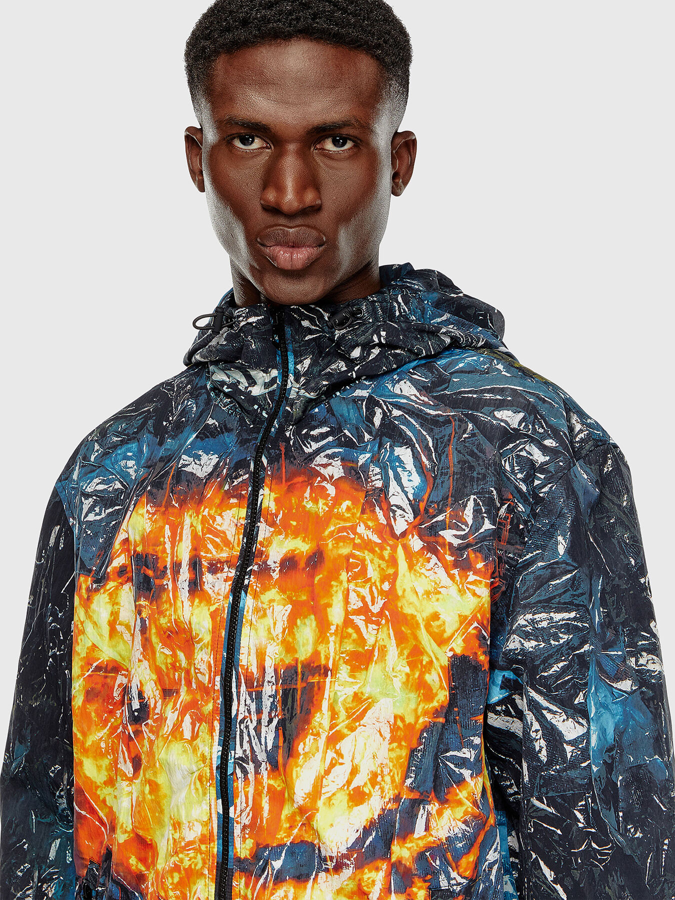 J-WARRETT-POSTER jacket with abstract print brand DIESEL