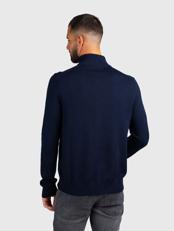 Merino wool cardigan with zip - 2
